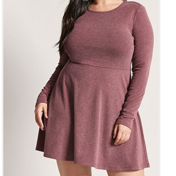 Forever 21 Dresses & Skirts - Plus Size Skater Dress Long Sleeve Forever 21 Dresses & Skirts - Plus Size Skater Dress Long Sleeve